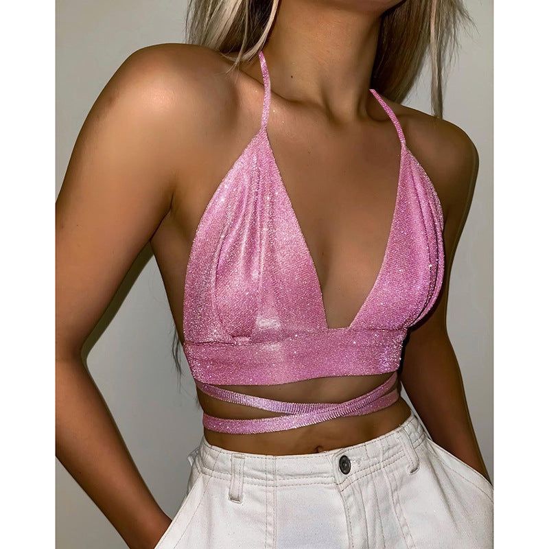 Women's Sexy Hot Girl Tank Top Wind Spring Halter Backless Tops
