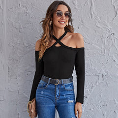 Slim-Fit Long-Sleeved Tight-Fitting Sweater In Autumn And Winter