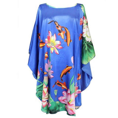 Sexy Female Silk Rayon Robe Bath Gown Nightgown Summer women