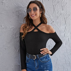 Slim-Fit Long-Sleeved Tight-Fitting Sweater In Autumn And Winter