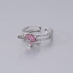 K-pop Crystal Open Ring