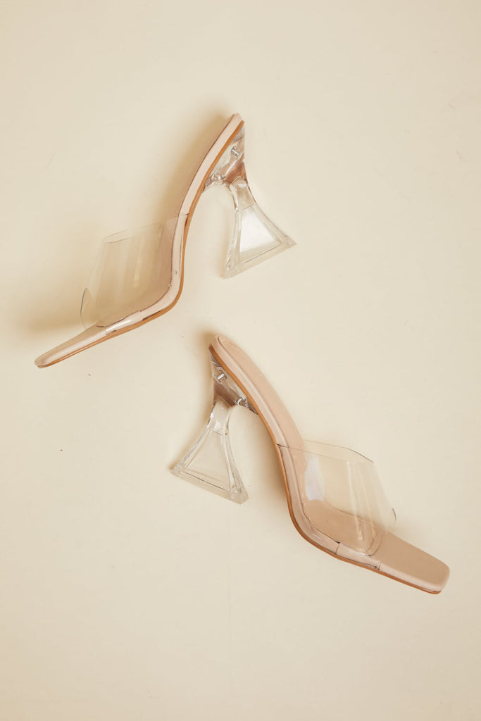 Clear Block Heels