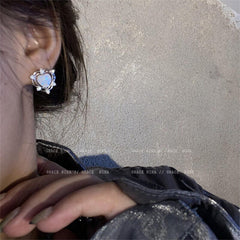 Aretes de corazón de melocotón
