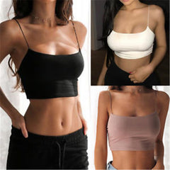 Tube Crop Spaghetti Tank Top