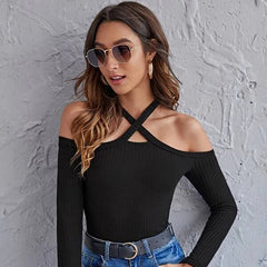 Slim-Fit Long-Sleeved Tight-Fitting Sweater In Autumn And Winter