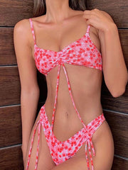 Conjunto de bikini sexy de triángulo de doble cara