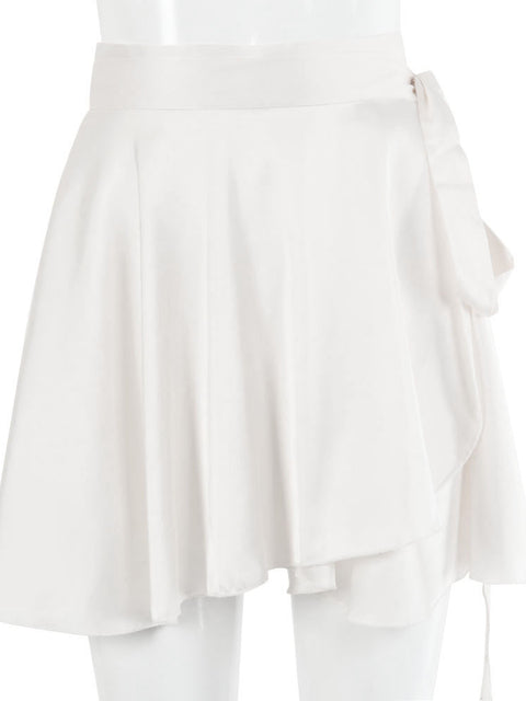 Ensemble de robe décontractée en satin deux pièces pour femme