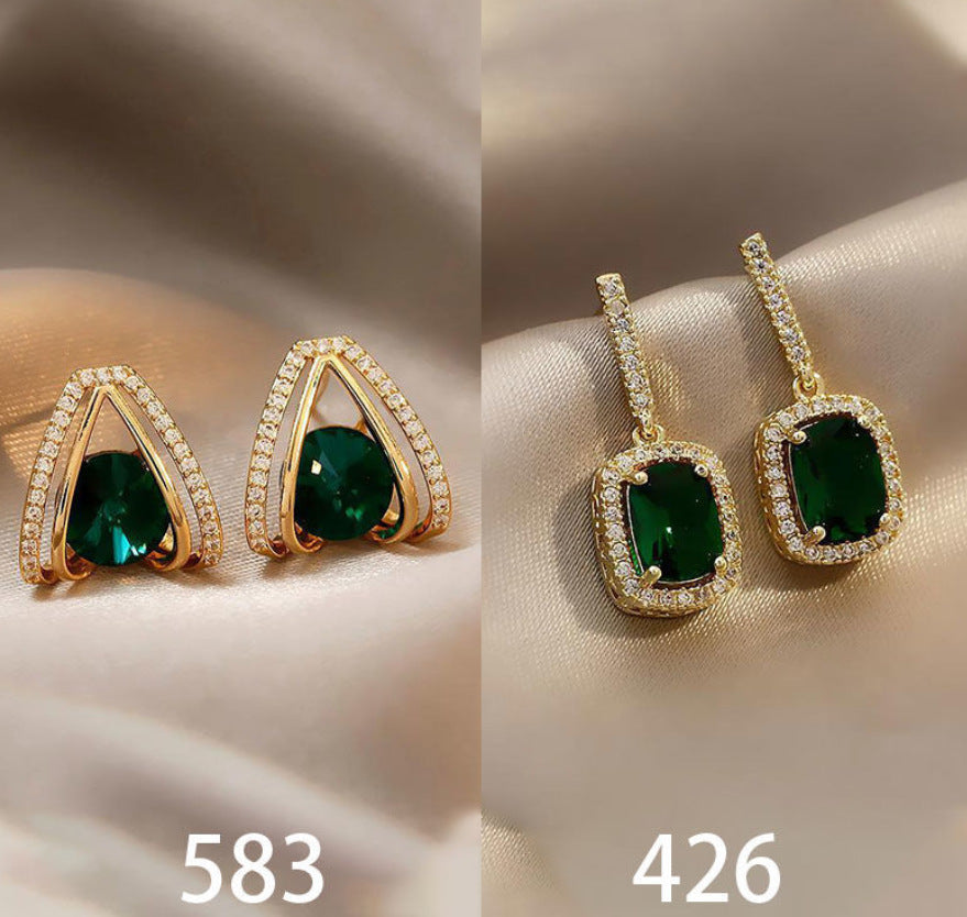Boucles d'oreilles carrées pour femmes Boucles d'oreilles longues à pampilles